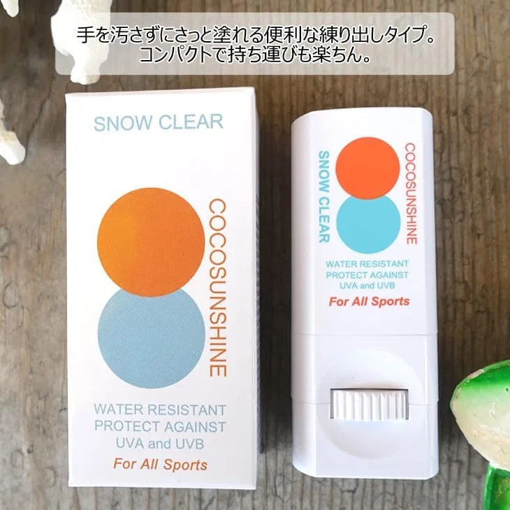 Солнцезащитный стик SPF 30 PA++ COCOSUNSHINE Snow Clear — фото 2