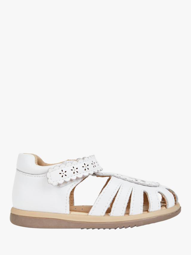 

Стильные кожаные сандалии с закрытым носком JoJo Maman Bébé, White