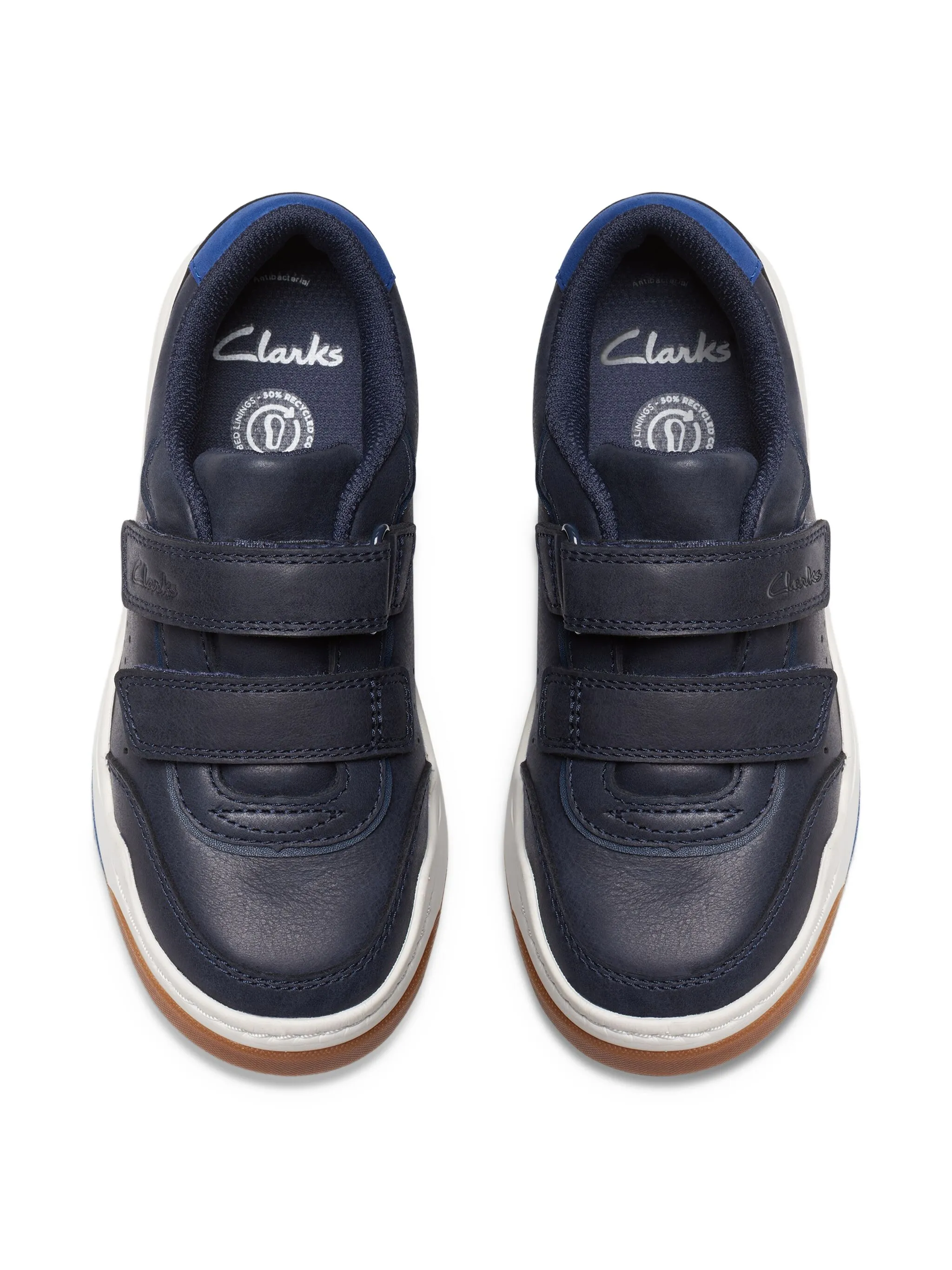 Кожаные кроссовки Clarks Kids, синий — фото 3