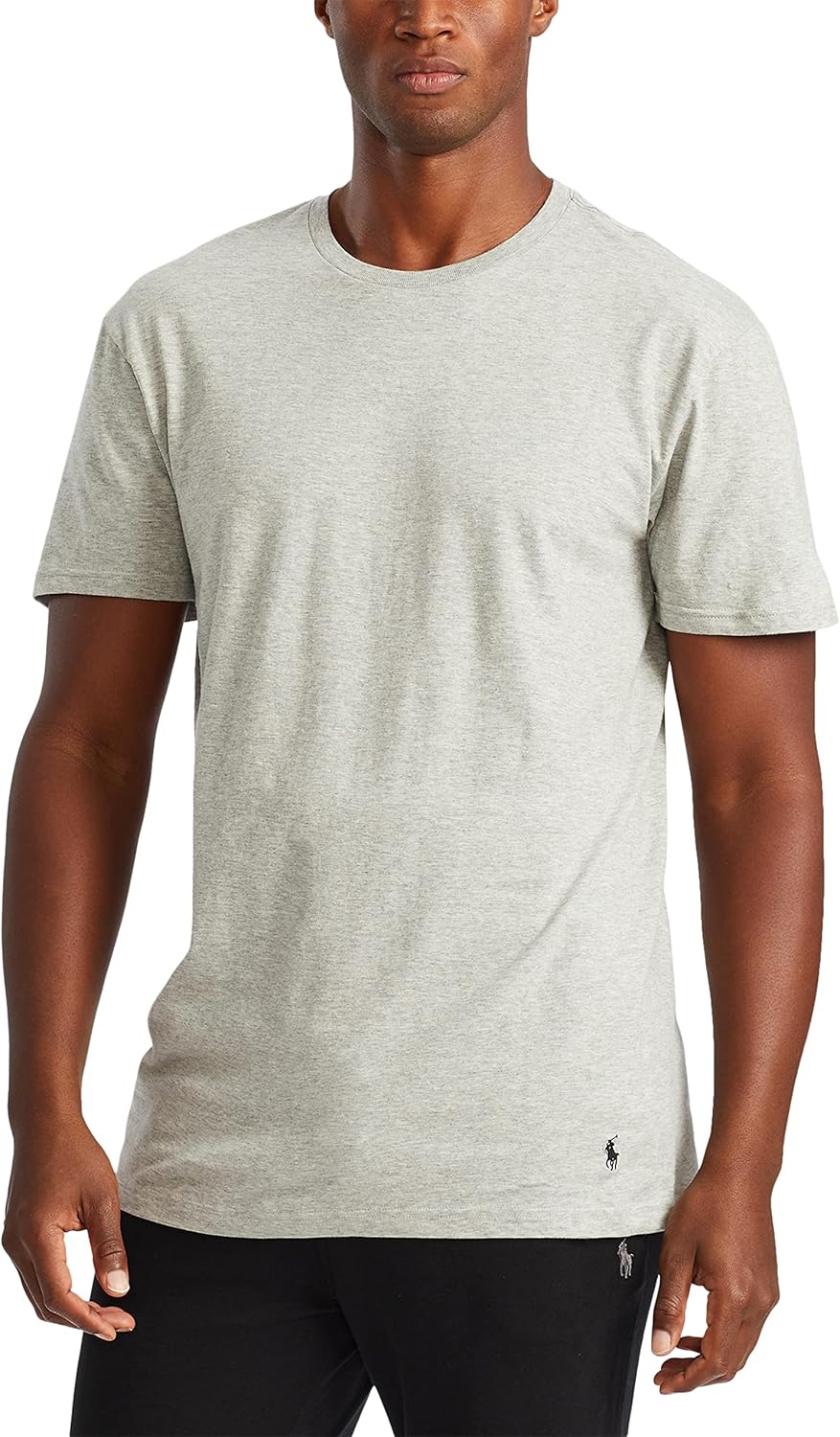 POLO RALPH LAUREN Мужская классическая майка с влагоотводящим эффектом, 3 штуки, экипаж, Andover Heather/Polo Black, Madison Heather/Polo Black, Polo Black/Red - 3 Pack — фото 4