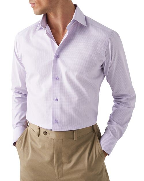 

Рубашка узкого кроя в клетку Eton, цвет Purple