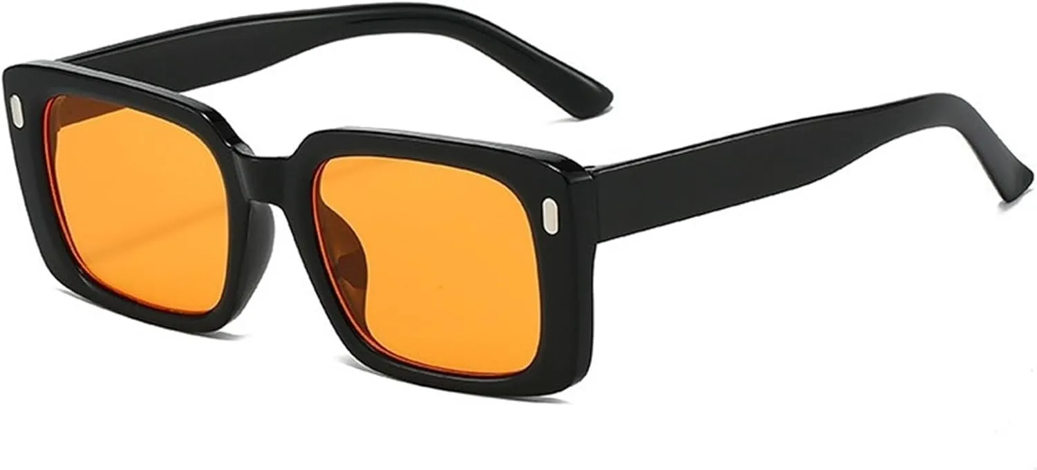 

Солнцезащитные очки для женщин и мужчин в стиле «квадратная фигура», для вечеринок, для поездок на работу, для хип-хопа, для сценических выступлений Generic, Yellow