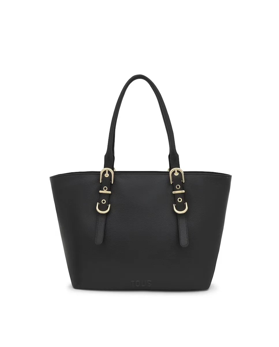 

Большая сумка через плечо с пряжками Tous, черный
