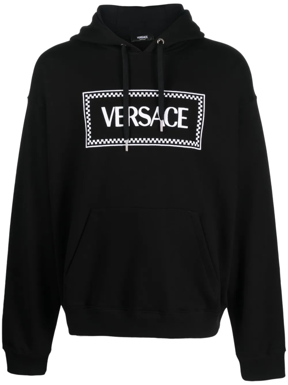 

Худи с вышитым логотипом 90s Vintage VERSACE, черный