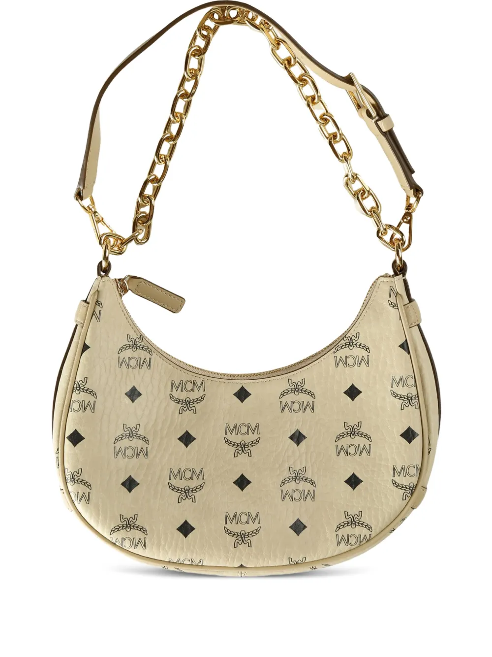 

Маленькая плечевая сумка с логотипным узором Aren Mcm, нейтральный