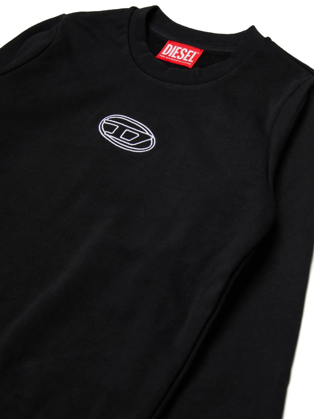 Толстовка с вышитым логотипом Oval D Diesel Kids, черный — фото 3