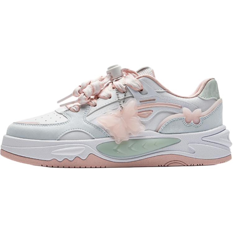 

Низкие противоскользящие износостойкие скейтерские кроссовки для детей и подростков Antakids, белый/серый