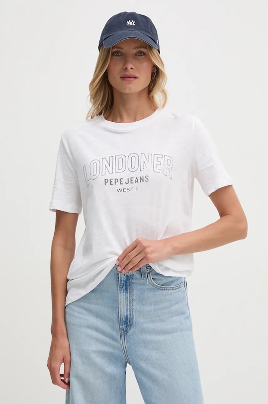 

Хлопковая футболка Gabby Pepe Jeans, белый