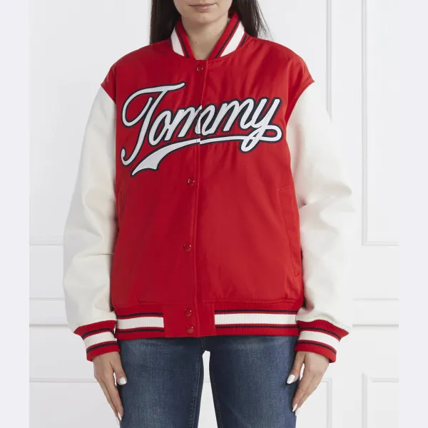 

Бомбер стандартного кроя Tommy Hilfiger, красный