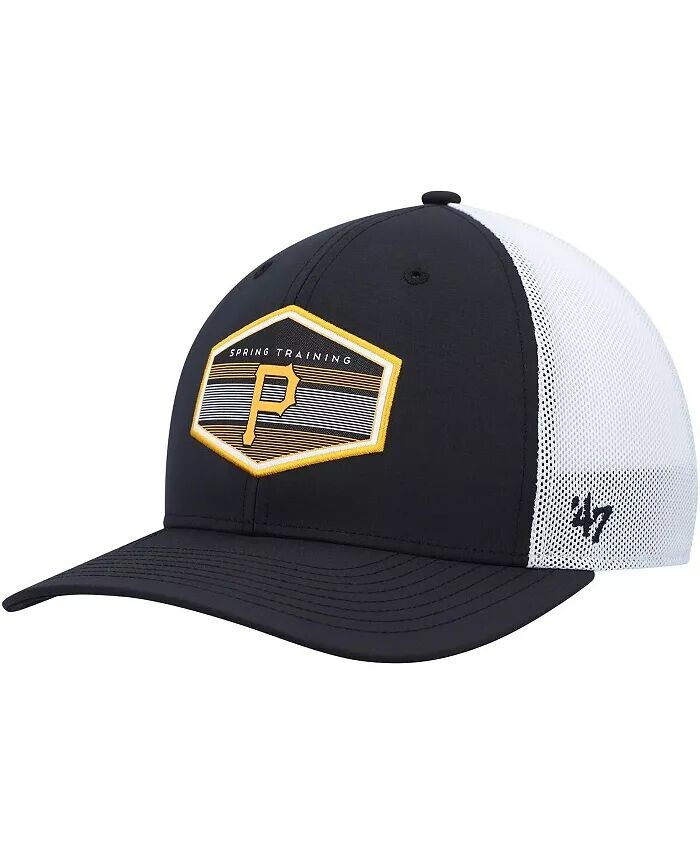 

Мужская черно-белая кепка Pittsburgh Pirates Spring Training Burgess Trucker Snapback '47 Brand, черный