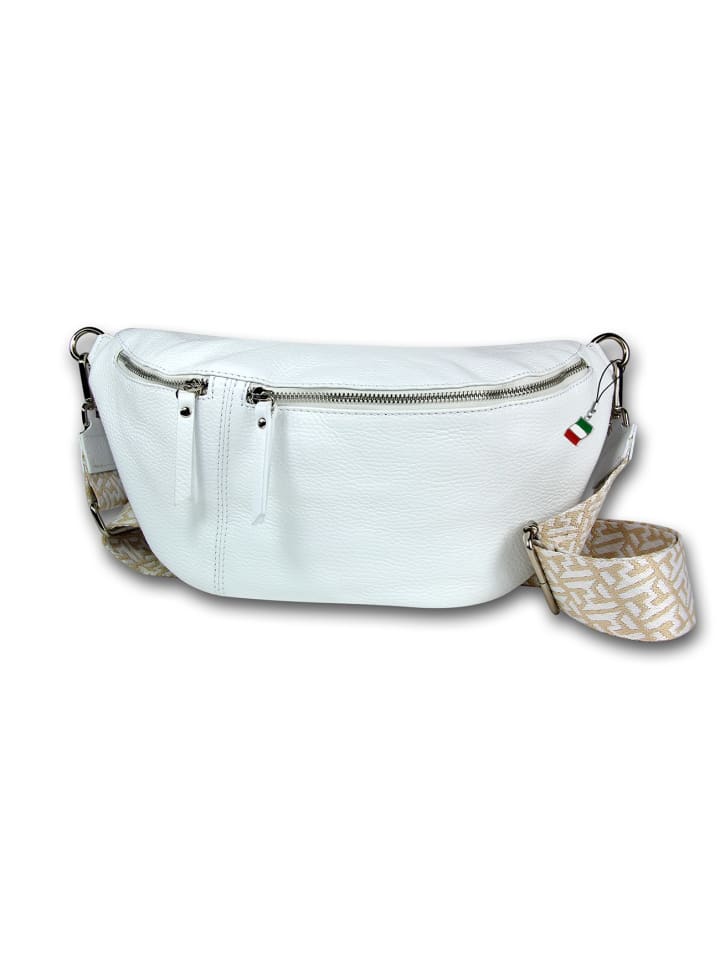 

Кожаная поясная сумка Florence, белая, примерно 37 см Florence