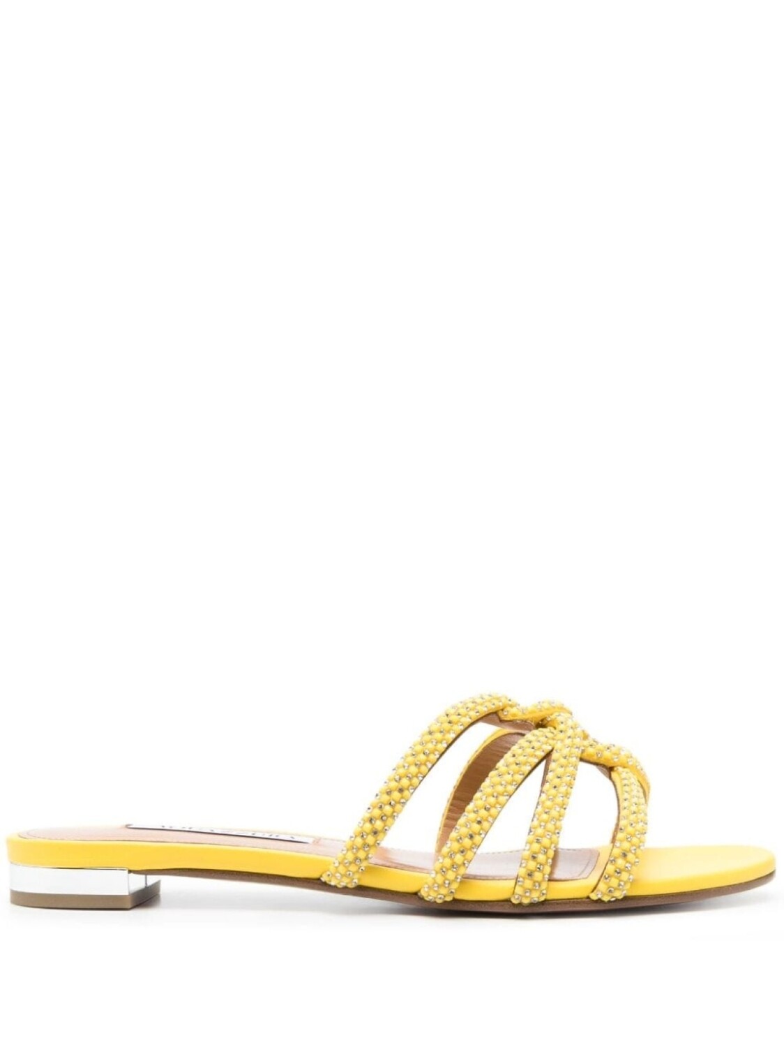 

Aquazzura декорированные сандалии Moondust, желтый