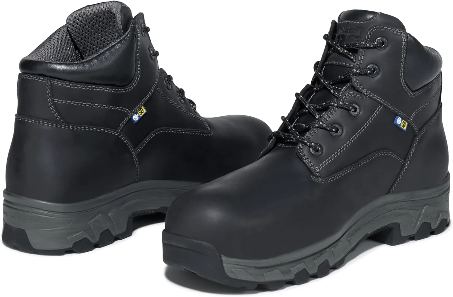 Мужские рабочие ботинки Timberland PRO Workstead 6 дюймов с композитным защищенным носком и антистатическим эффектом, черный — фото 3
