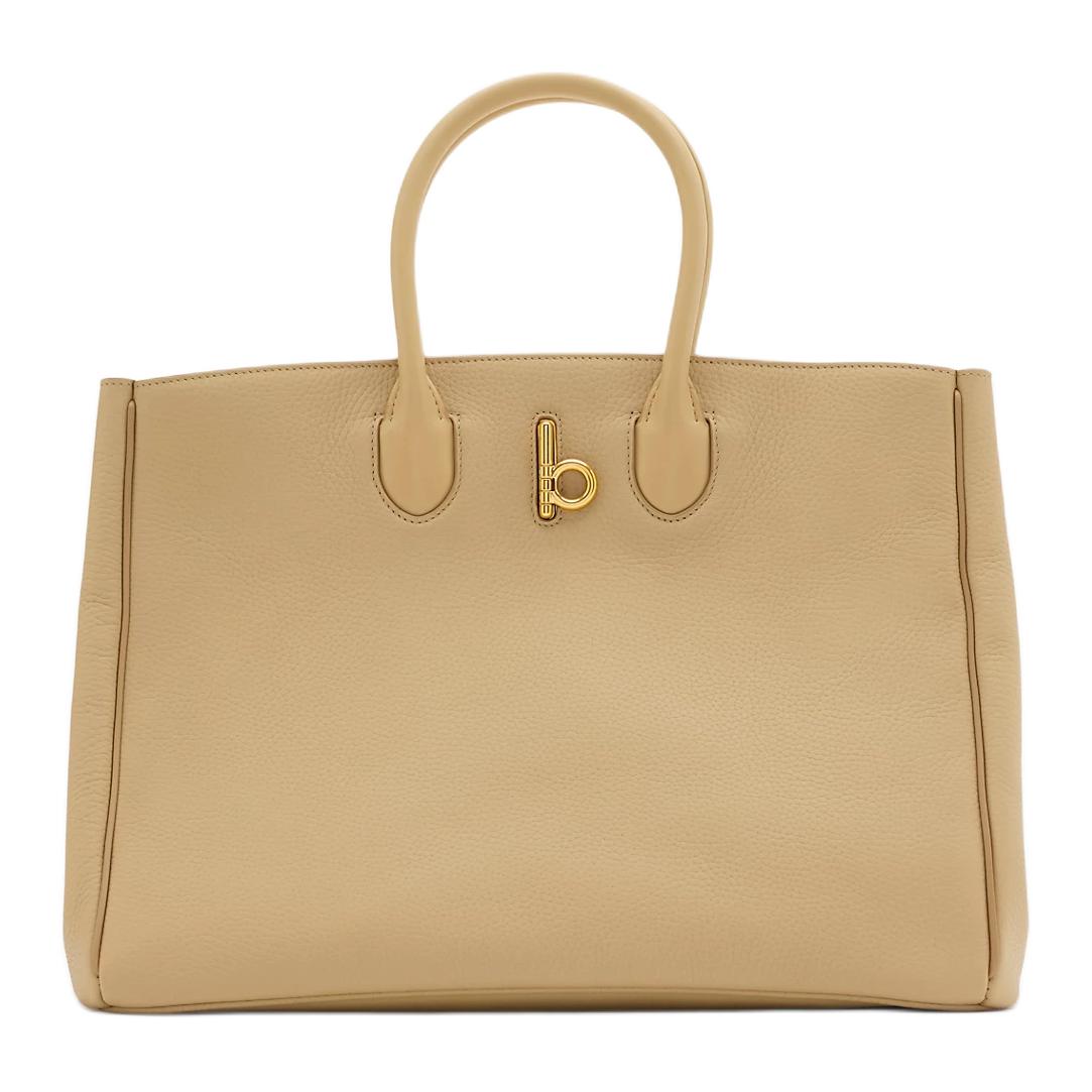 

Сумка-шоппер Rocking Horse из телячьей кожи, средняя, песочная Burberry, basic set (bag+dust bag)