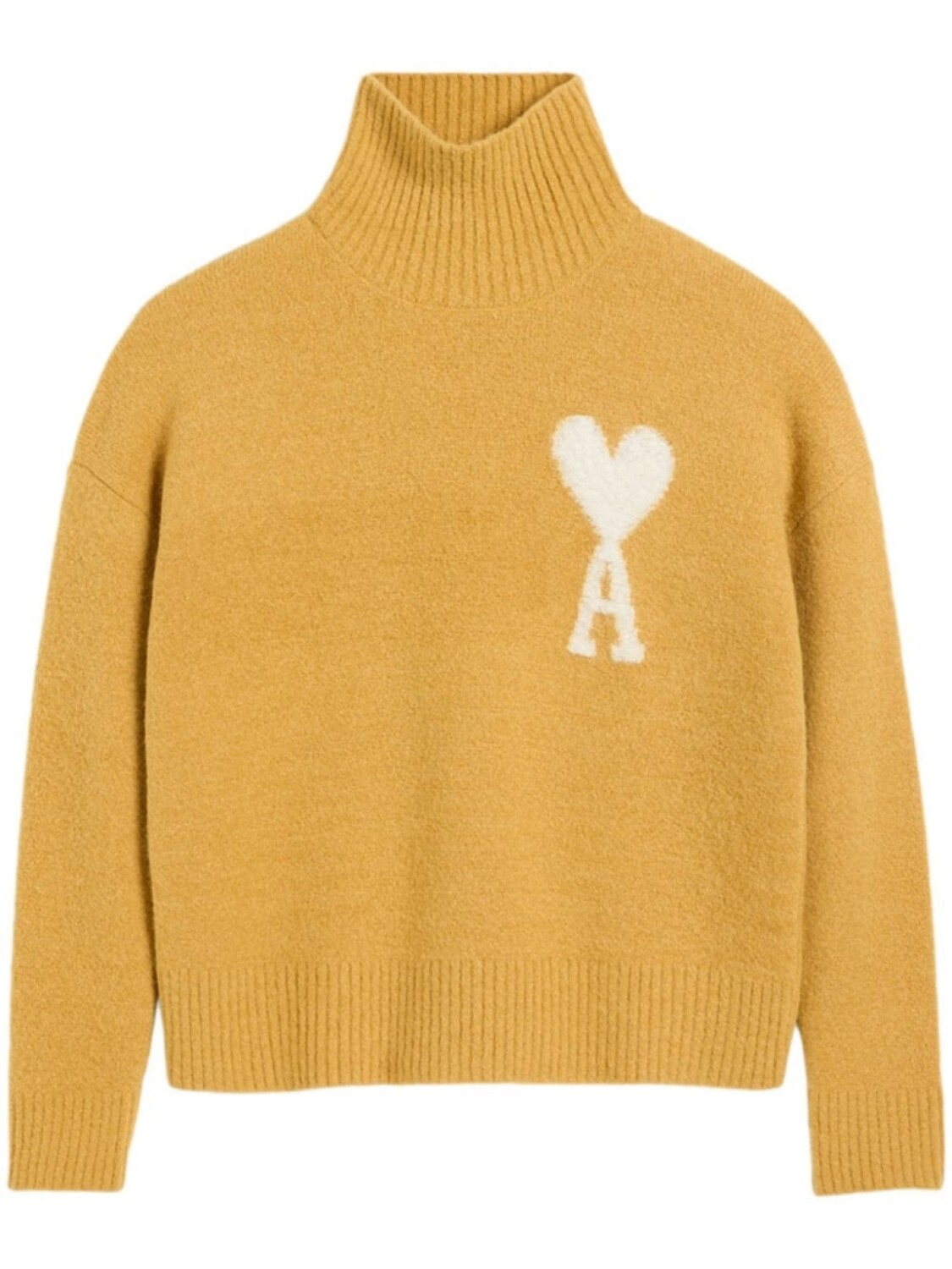 

AMI Paris толстовка с воротником-воронкой и монограммой Ami de Coeur, желтый