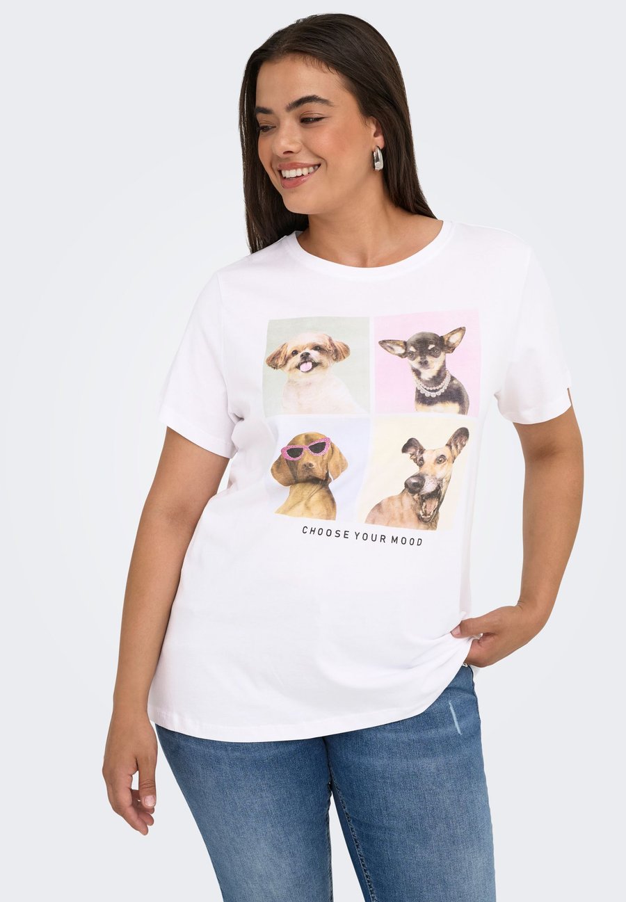 

Футболка ONLY Carmakoma CARWINCE LIFE SS O-NECK REG TEE, Bright White Print Choose Your Mood/Off-White, Белый, Футболка ONLY Carmakoma CARWINCE LIFE SS O-NECK REG TEE, Bright White Print Choose Your Mood/Off-White