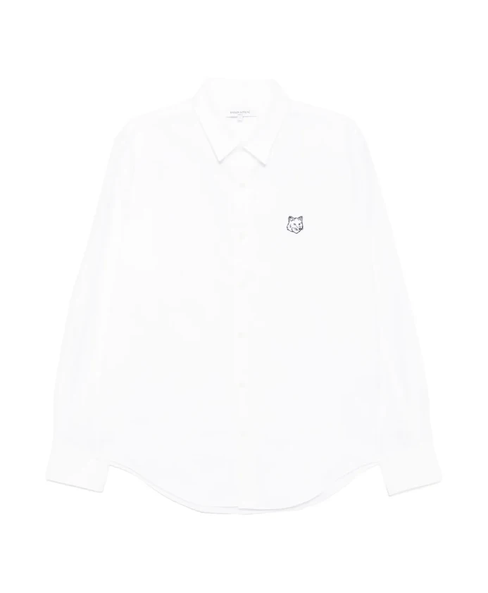 

Футболка для скейтбординга с контурной головой лисы Maison Kitsunã, белый