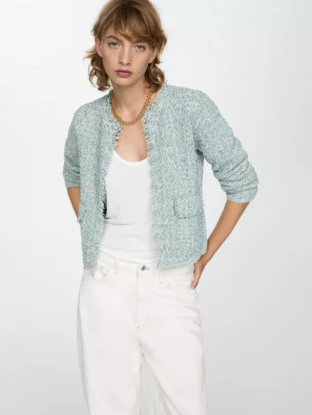 

Куртка Mango Aqua Knitted