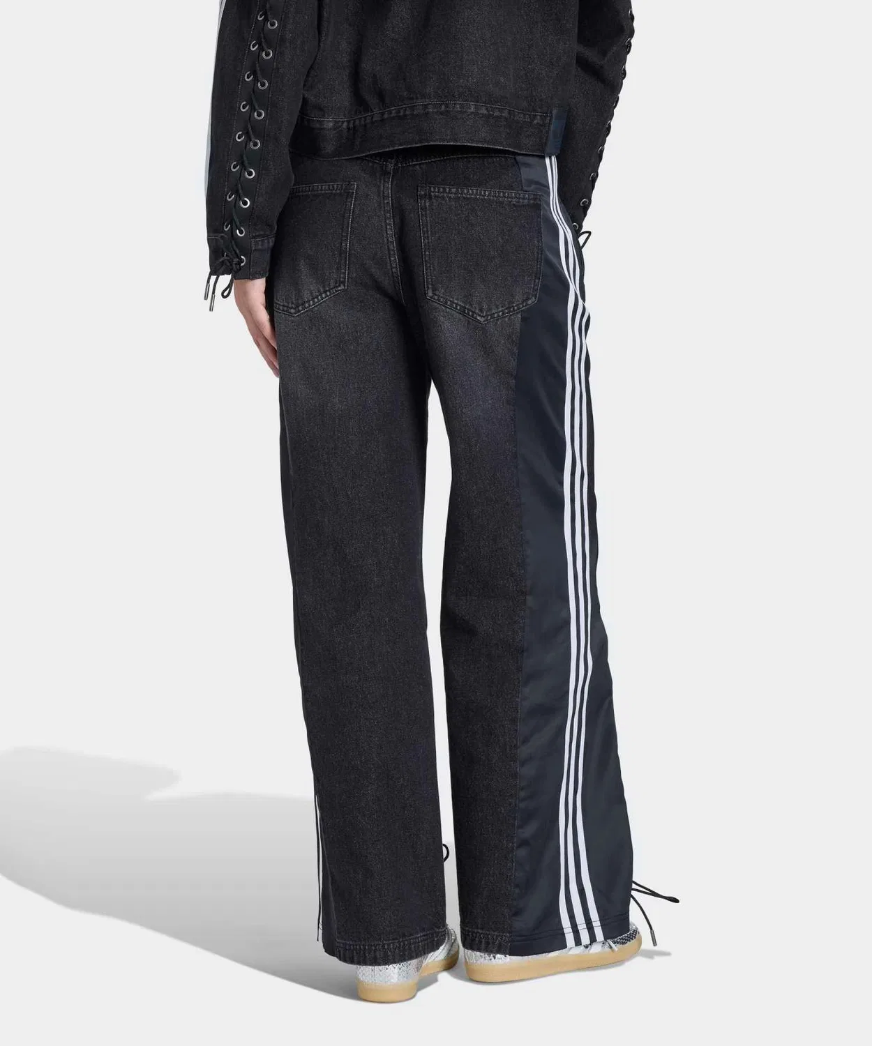 Джинсы свободного кроя adidas Originals, черные — фото 2