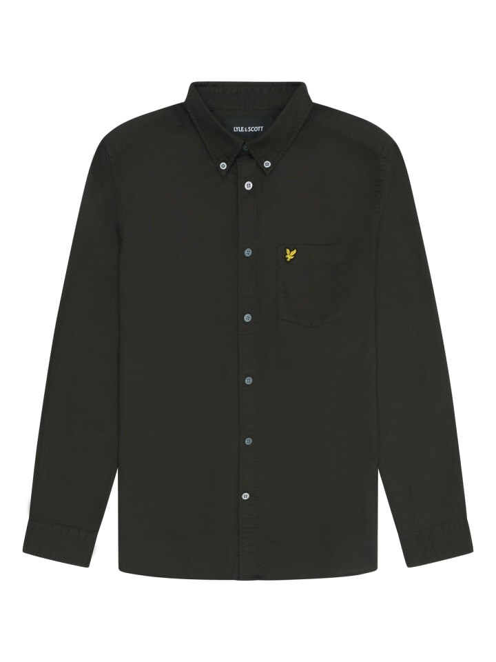 

Рубашка Lyle & Scott Langarmhemd, антрацит