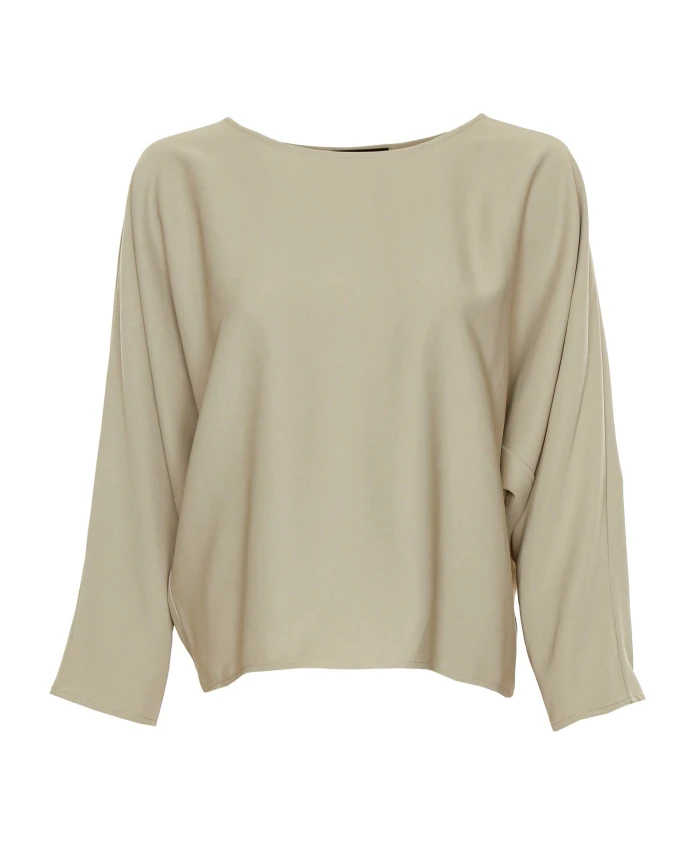 

Блузка "летучая мышь" с круглым вырезом Drykorn, коричневый