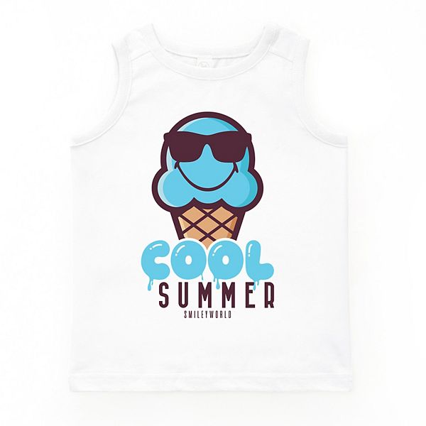 

Футболка-майка Smileyworld cool summer ice cream blue youth The Juniper Shop, White
