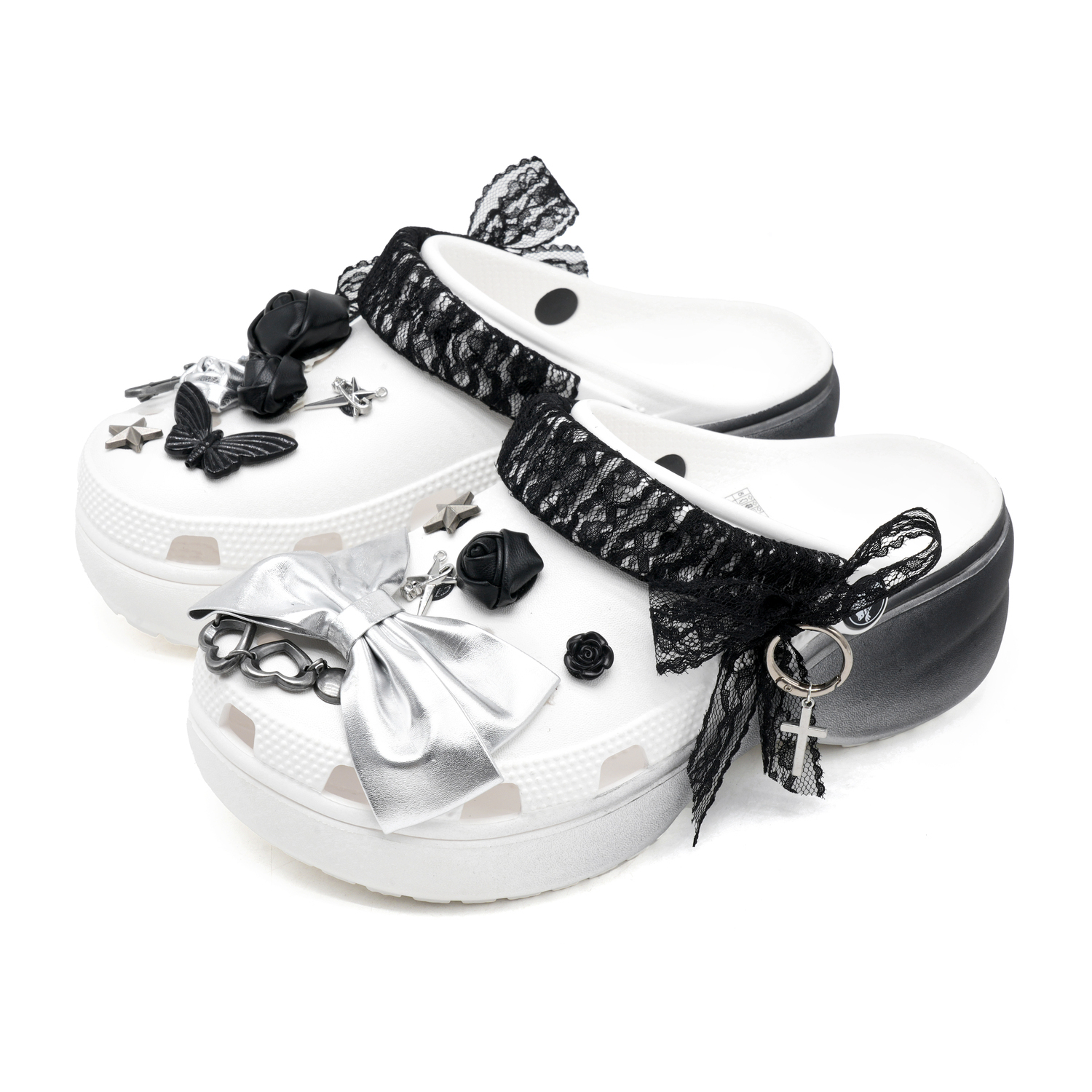 Crocs Классические платформенные клоги в стиле барокко Miss Clogs для женщин белого цвета, цвет White — фото 3