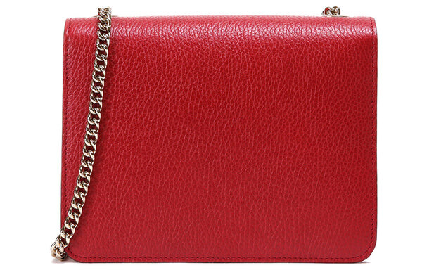 Красная кожаная сумка кросс-боди Gucci — фото 4