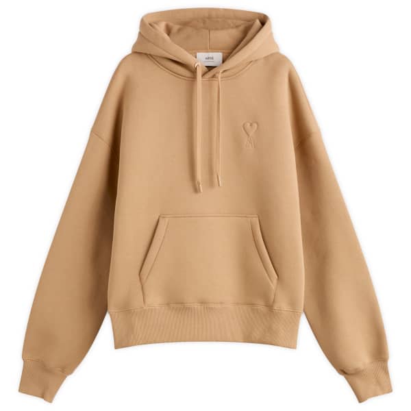 

Толстовка с капюшоном из флиса с начесом, большая ADC Ami Paris, коричневый