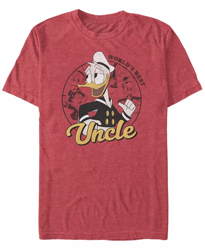 

Мужская футболка с коротким рукавом Duck Tales Donald Duck Uncle Fifth Sun, красный