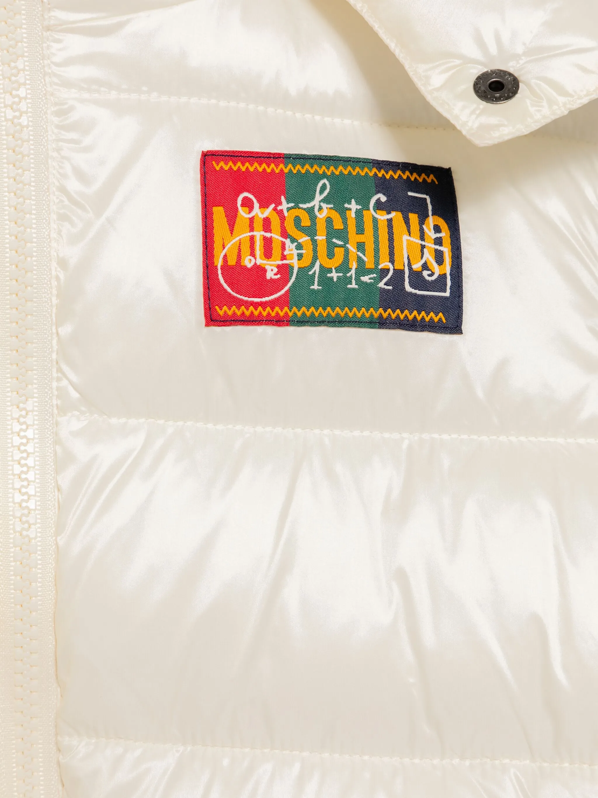 

Стеганый пуховик Moschino Kids, белый