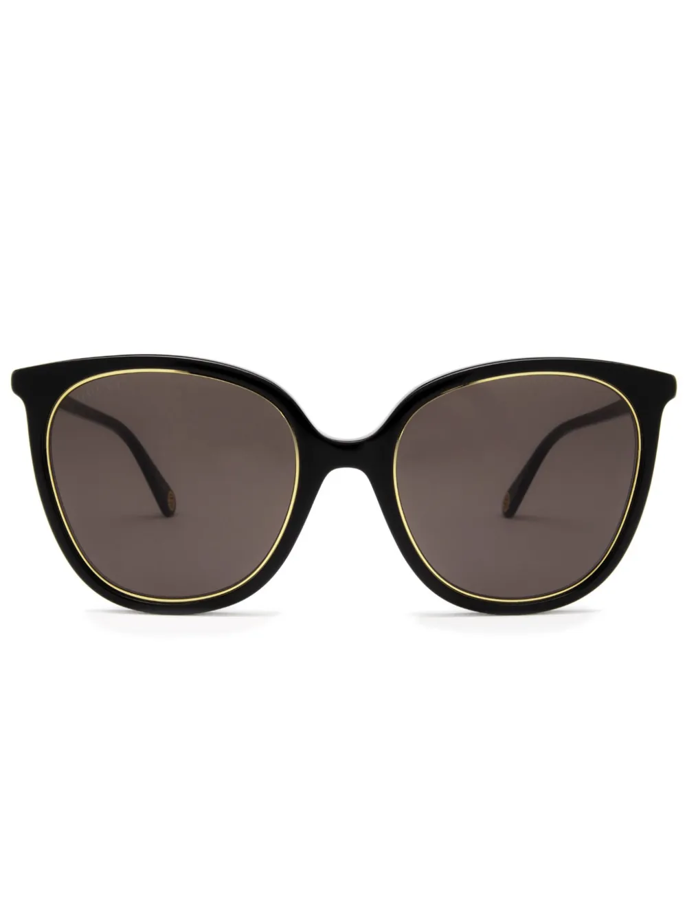 

Солнцезащитные очки в круглой оправе Gucci Eyewear, черный