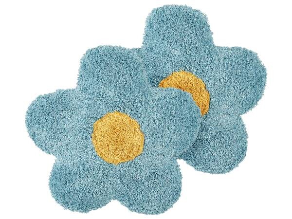 

Подушка Beliani 2 шт SORREL, 30x30x30 см цвет blau/weiß/gelb