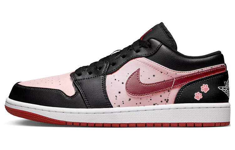 

Кроссовки Air Jordan 1 Vintage Basketball Shoes Men Low-top Black/pink/red, черный