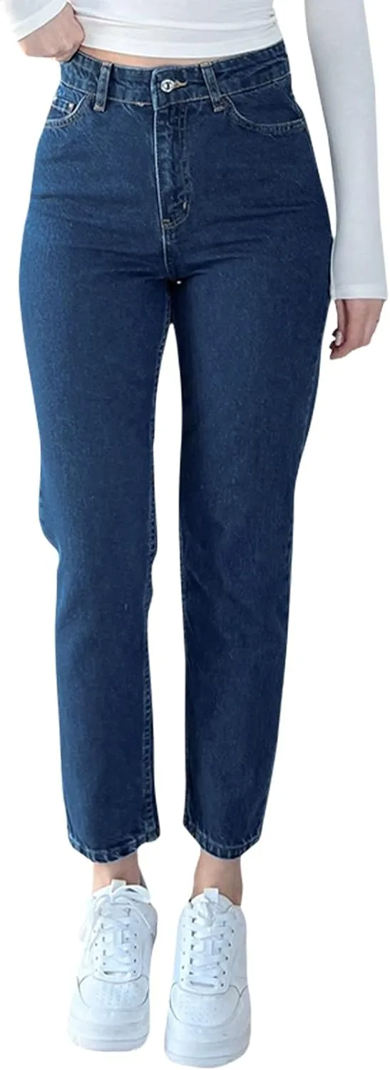 

Женские джинсы прямого кроя с высокой посадкой GarRela