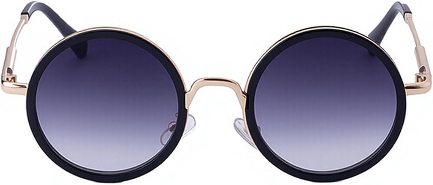 

Мужские солнцезащитные очки в маленькой круглой оправе, модель 2025, в стиле ретро-панк, классические очки для вождения, защита от ультрафиолета UV400 mincl, Gold Black