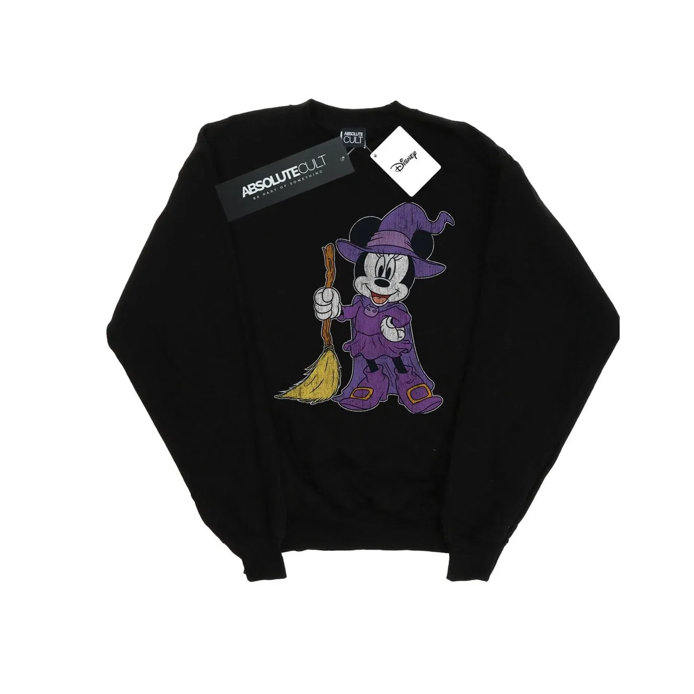 Свитшот детский с принтом Minnie Mouse Halloween Disney, черный — фото 2