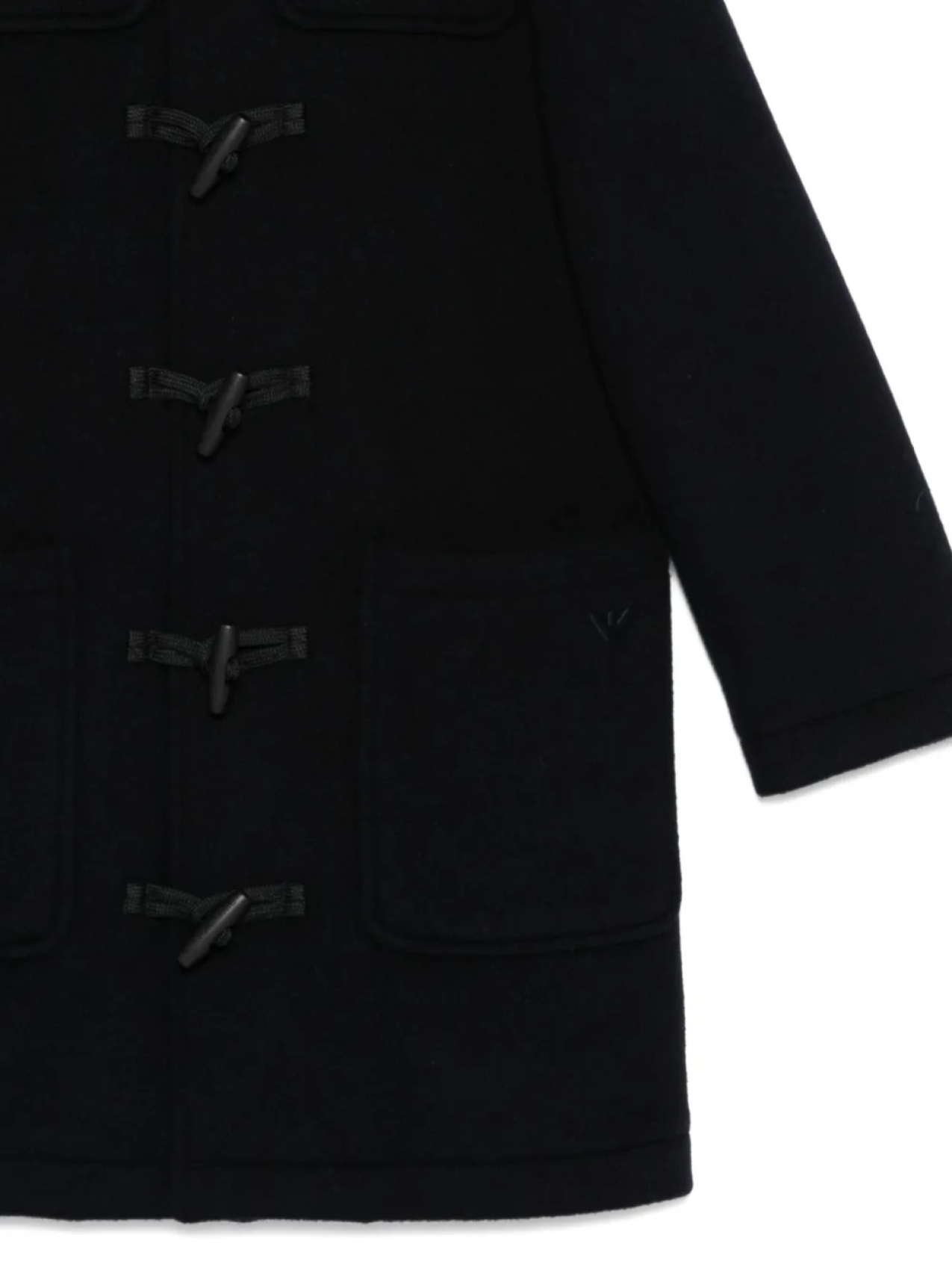 Пальто дафлкот с капюшоном Emporio Armani Kids, синий — фото 3