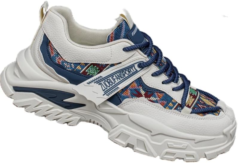 

Мужские спортивные повседневные кроссовки с дышащей сеткой, толстой подошвой, противоскользящие и износостойкие, подходят для ежедневных занятий на улице и в спортзале Clolinde, синий