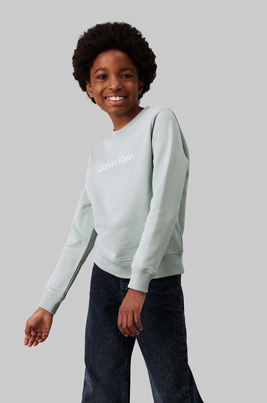 

Хлопковая толстовка Calvin Klein Jeans для мальчика/девочки, зеленый