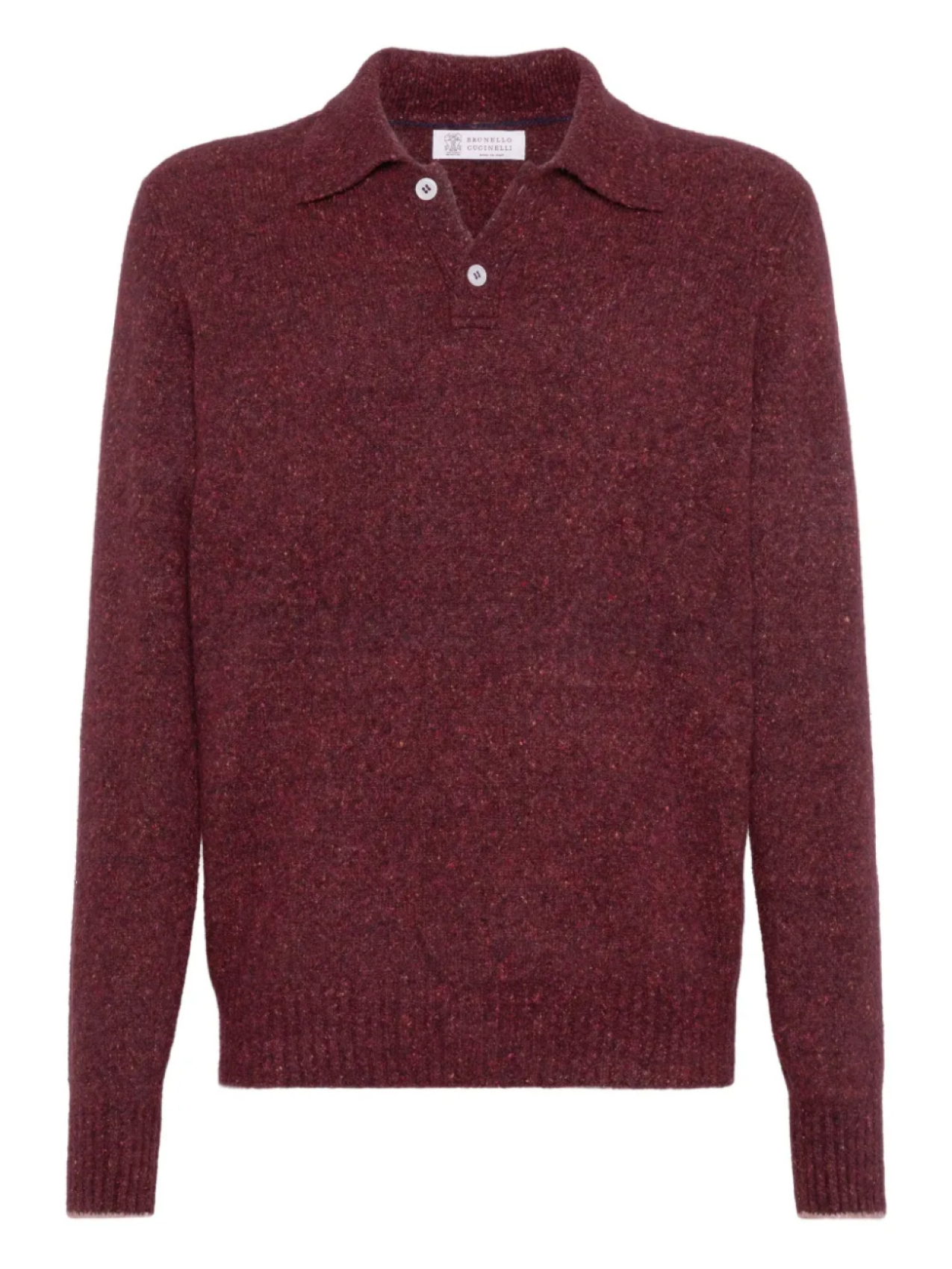 

Brunello Cucinelli меланжевая рубашка поло, красный