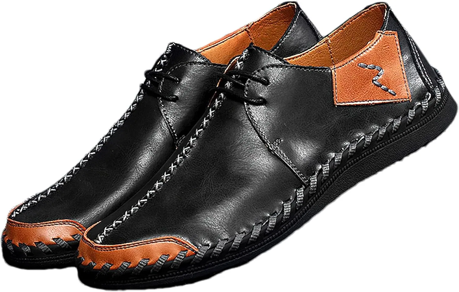 Мокасины кожаные rismart Loafers, черный — фото 3