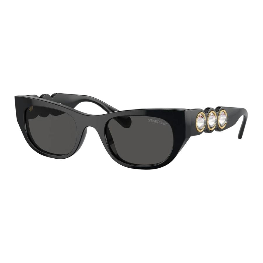 

Swarovski Ацетатные солнцезащитные очки кошачий глаз унисекс черные, Black