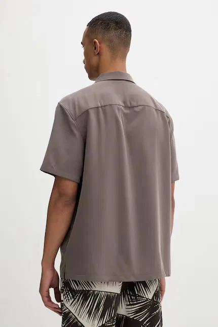 Рубашка из модала Calvin Klein, коричневый — фото 3
