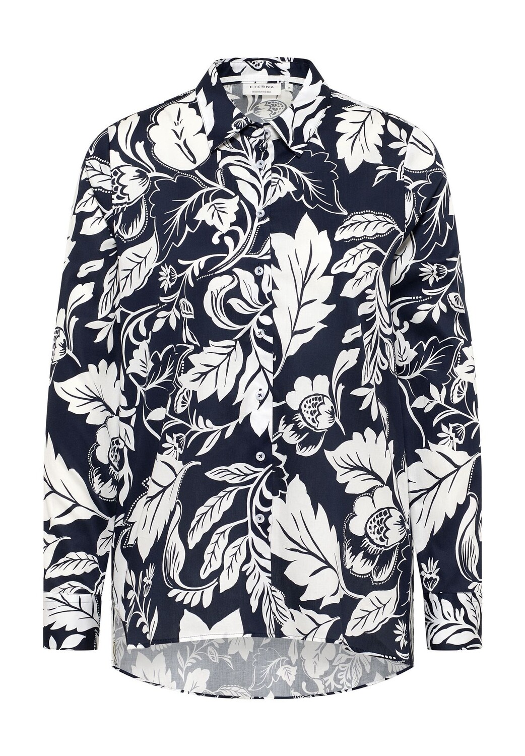 

Блузка-рубашка СВОБОДНОГО ФИТА ETERNA, темно-синий