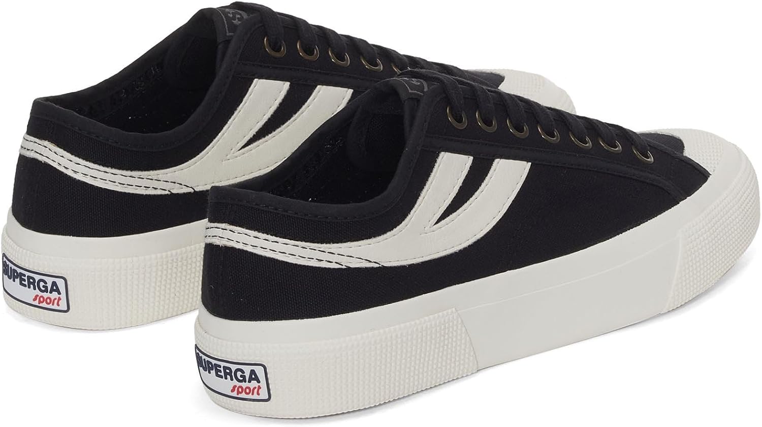 Мужские оксфорды Superga, слоновая кость/белый/черный — фото 4
