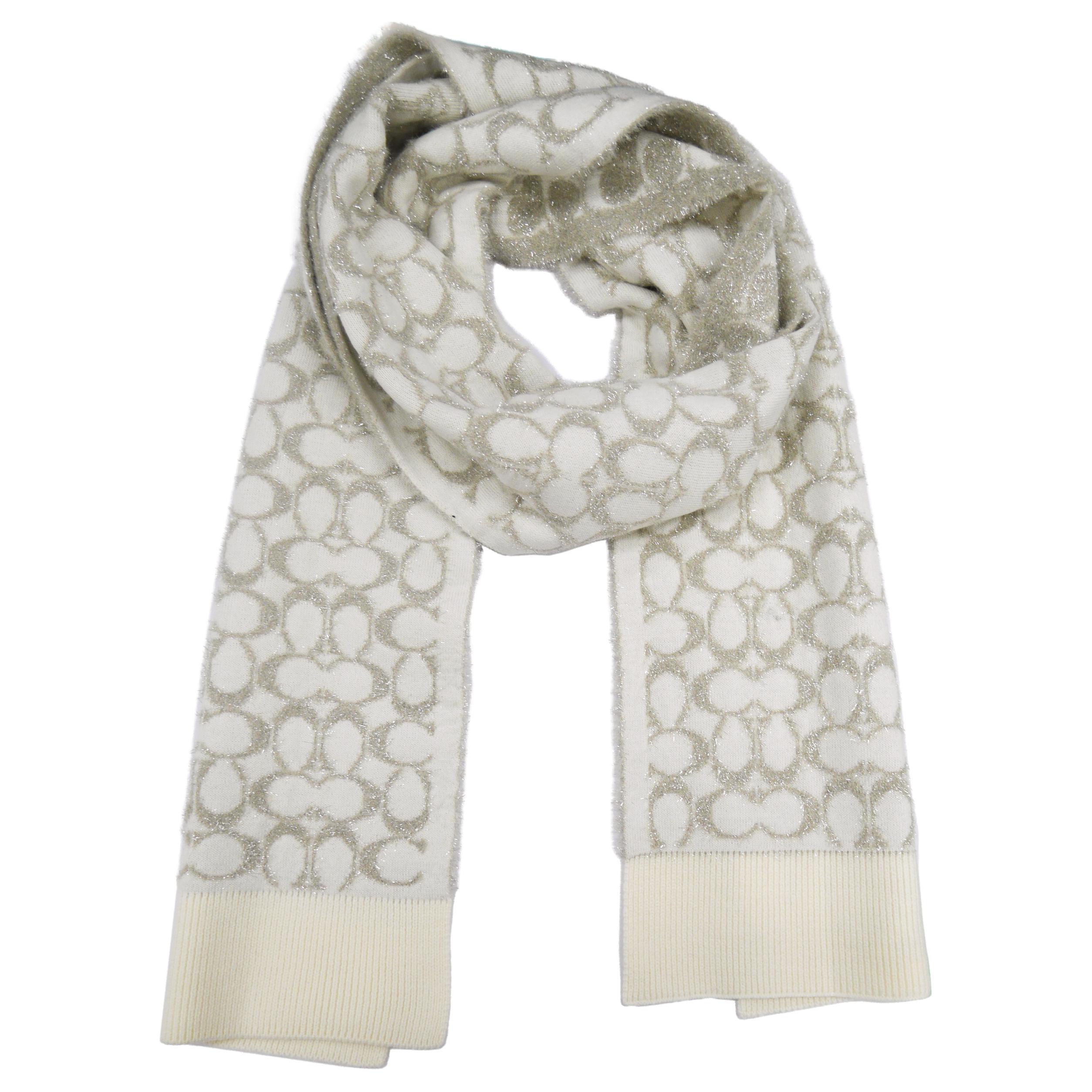 

COACH Вязаный шарф Unisex White