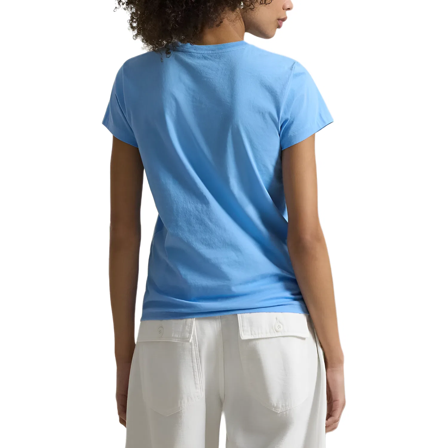 Футболка с вышивкой пони Pony Embroidered Crewneck Polo Ralph Lauren, Chatham Blue — фото 4