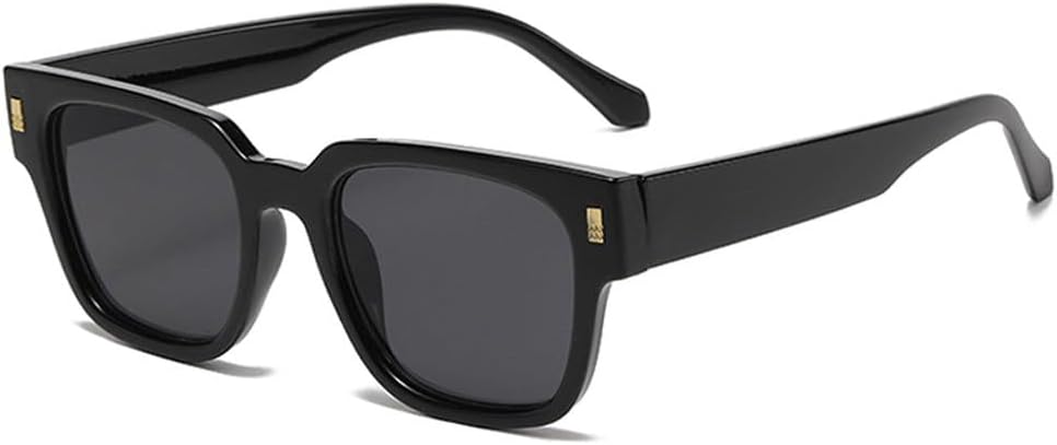 

Ретро солнцезащитные очки для женщин, модные, с прозрачными градиентными линзами, защита от УФ-излучения UV400; мужские солнцезащитные очки в стиле панк с заклепками HVTVTLA, Black Grey