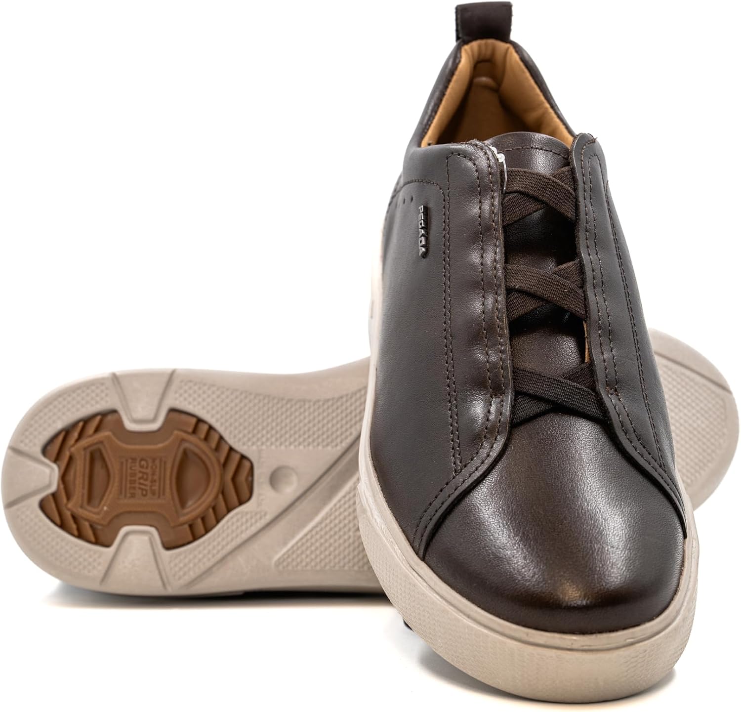 

Мужские повседневные кроссовки PEGADA из натуральной кожи, коричневые низкие, с мягкой стелькой из мемори-пены, современный стиль, спортивные слипоны, модель 111921